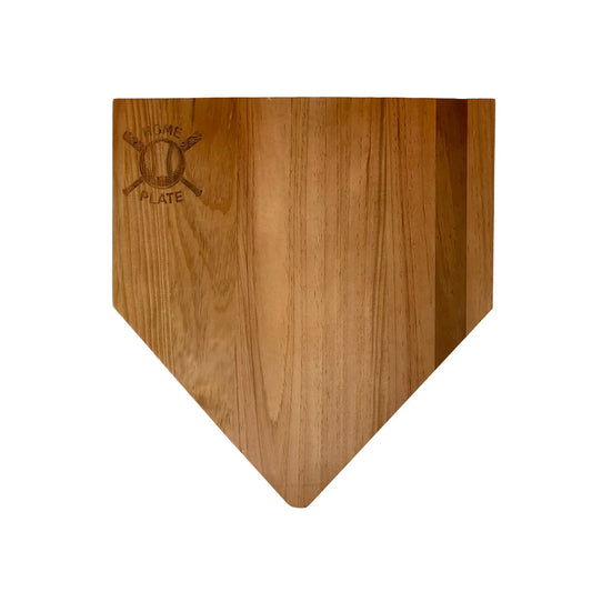 Home Plate Bamboo Charcuterie Board | Baseball Serving Tray & Cutting Board