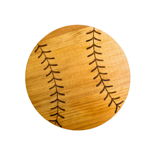 Baseball Bamboo Charcuterie Board | Baseball-Shaped Serving Tray & Cutting Board