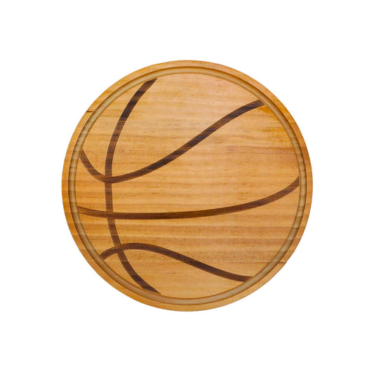 Basketball Bamboo Charcuterie Board | Basketball-Shaped Serving Tray & Cutting Board