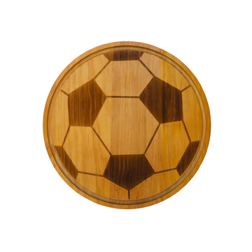 Soccer Ball Charcuterie Board | Soccer-Themed Bamboo Serving Tray & Cutting Board