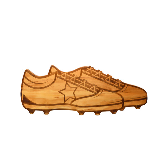 Golf Shoe Bamboo Charcuterie Board | Sports-Themed Serving Tray & Cutting Board