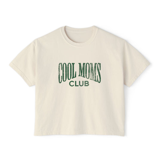 Cool Moms Club Boxy Tee | Vintage Mom Graphic Crop T-Shirt