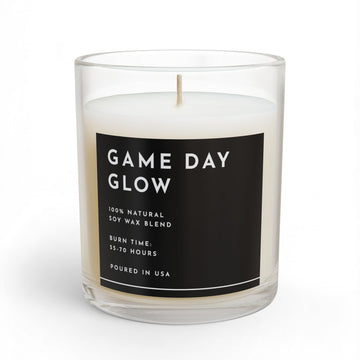 Game Day Glow Soy Candle | Game Day Decor | Sports Fan Candle | 11 oz Glass Candle