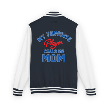 My Favorite Player Calls Me Mom Varsity Jacket | Vintage Sports Mom Letterman Jacket