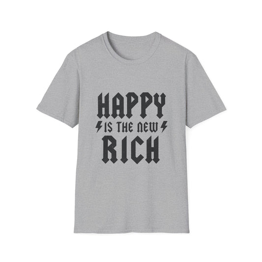 Happy Is The New Rich Tee | Vintage Sports Graphic T-Shirt