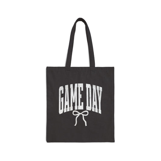 Game Day Canvas Tote Bag | Vintage Sports Mom Carryall Tote
