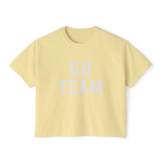 Go Team Boxy Game Day Crop Tee