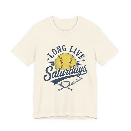 Long Live Saturdays Softball Graphic Tee | Softball Mom Shirt