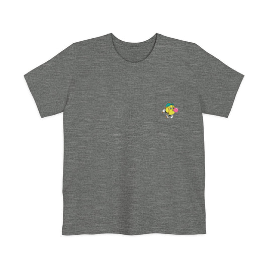 Blowing Bubbles Hitting Doubles Pocket Tee