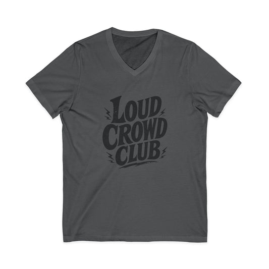 Loud Crowd Club V-Neck T-Shirt | Vintage Concert Tee | Music Lover Graphic Shirt