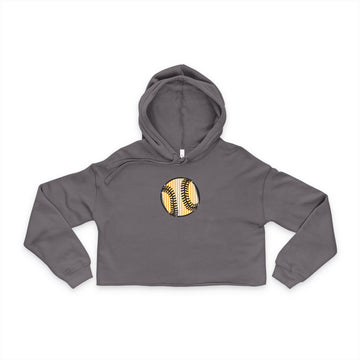 Softball Cropped Hoodie | Vintage Sports Mom Graphic Crop Sweatshirt