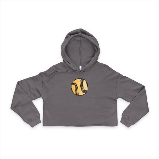Softball Cropped Hoodie | Vintage Sports Mom Graphic Crop Sweatshirt