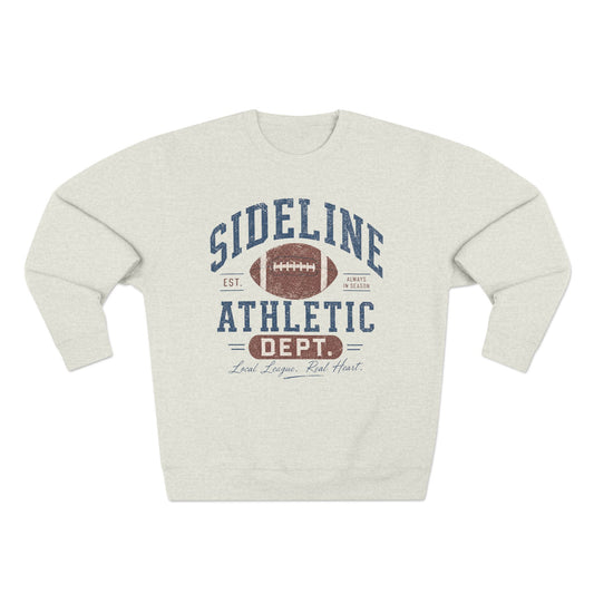 Sideline Athletic Dept Sweatshirt | Vintage Retro Football Crewneck Graphic Pullover