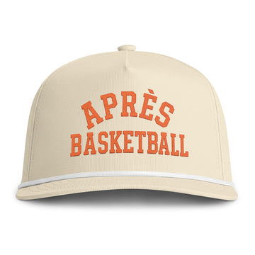 Après Basketball Rope Hat | Vintage Basketball Snapback | Retro Game Day Rope Cap | Embroidered Basketball Ha