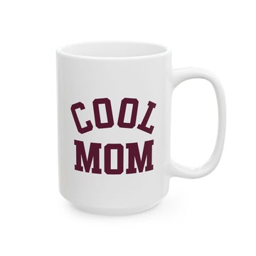 Cool Mom Mug | 15 oz Ceramic Coffee Mug | Varsity Mom Coffee Cup | Gift for Moms