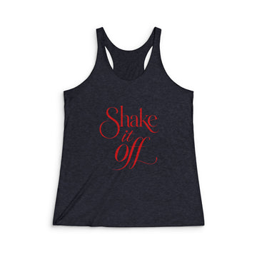 Shake It Off Racerback Tank | Women's Vintage Graphic Workout Tank Top