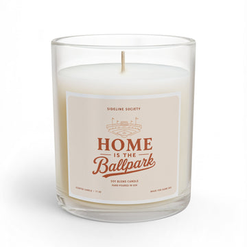 Home Is the Ballpark Soy Candle | Baseball Candle | Baseball Mom Gift | 11 oz Glass Candle