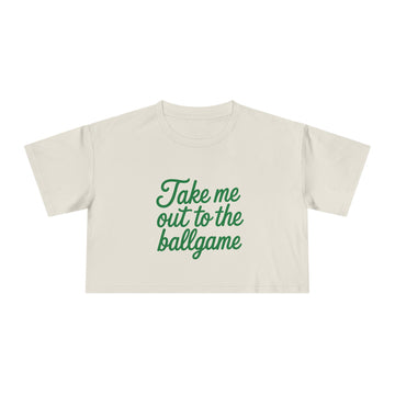Take Me Out to the Ballgame Cropped Tee | Baseball Graphic Crop Top