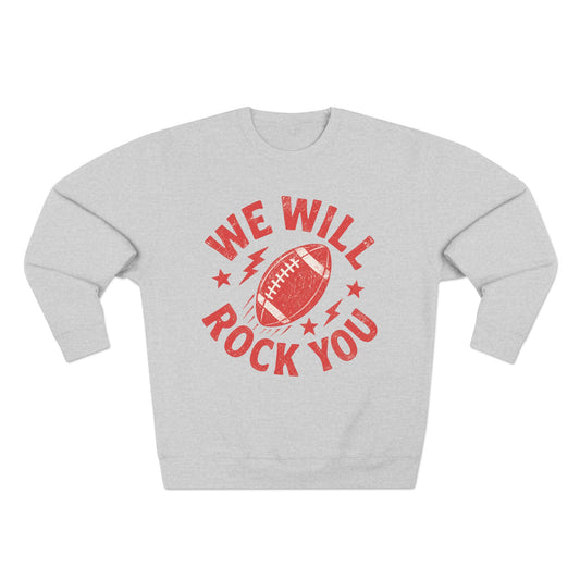We Will Rock You Vintage Football Crewneck Sweatshirt