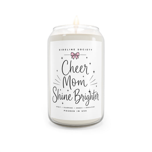 Cheer Mom Shine Brighter Soy Candle,  13.75 oz