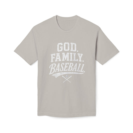 God Family Baseball Graphic Tee | Baseball Mom Shirt