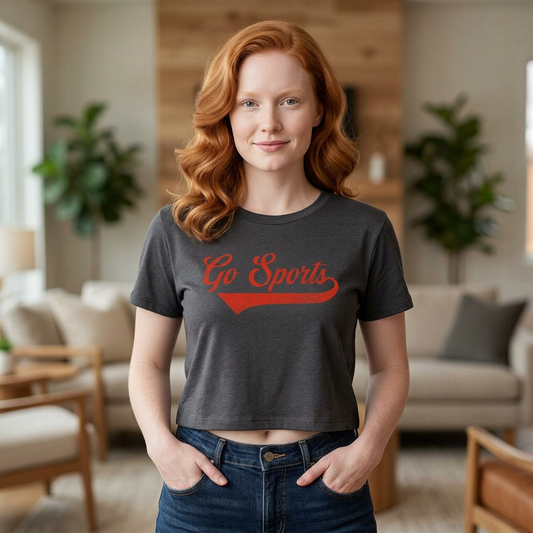 Go Sports Vintage Cropped Tee