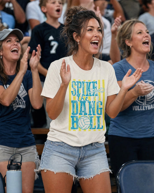 Spike The Dang Ball Tee | Volleyball Mom Graphic Shirt