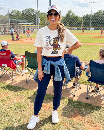 Take Me Out To The Ballgame Boxy Tee