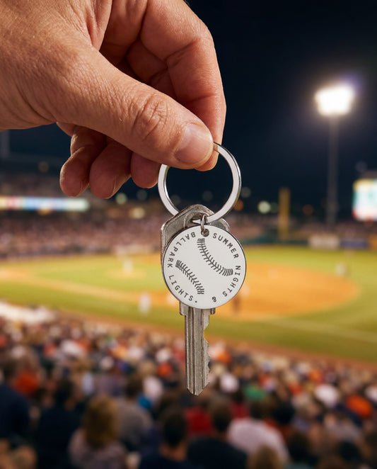 Ballpark Lights Keychain | Baseball Mom Gift & Sports Keychain