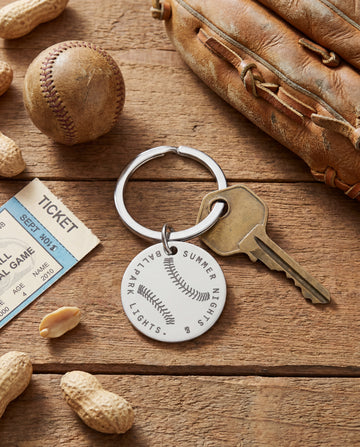 Ballpark Lights Keychain Baseball Mom Gift