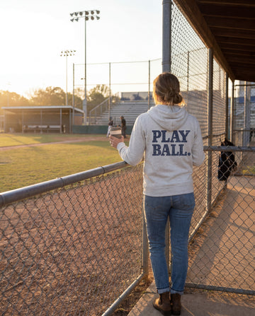 Play Ball Zip-Up Baseball Hoodie