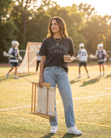 Lacrosse Mom Vintage Mineral Wash Tee