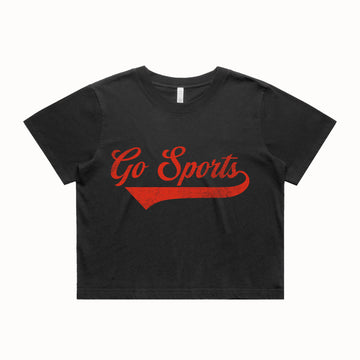 Go Sports Cropped Tee | Vintage Athletic Boxy Crop Shirt