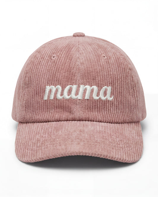 Mama Corduroy Baseball Cap | Vintage Sports Mom Hat | Soft Retro Cord Hat