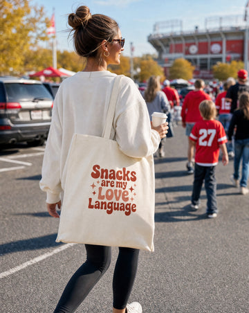 Snacks Are My Love Language Tote Bag