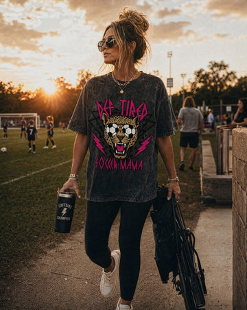 Def Tired Soccer Mama Mineral Wash Tee