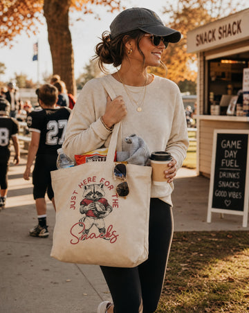 Just Here for the Snacks Tote Bag