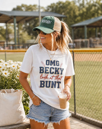MOMMIN’ Washed Mesh Back Daisy Trucker Hat