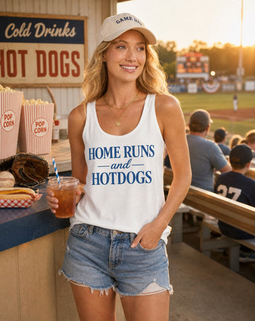 Home Runs and Hotdogs Tank Top