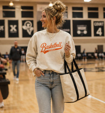 Basketball Mom Cozy Crewneck Sweatshirt