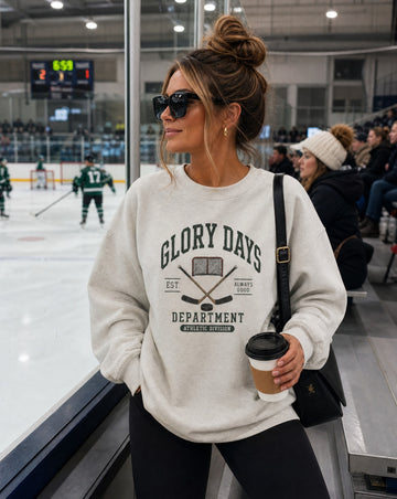 Glory Days Department Hockey Crewneck Sweatshirt