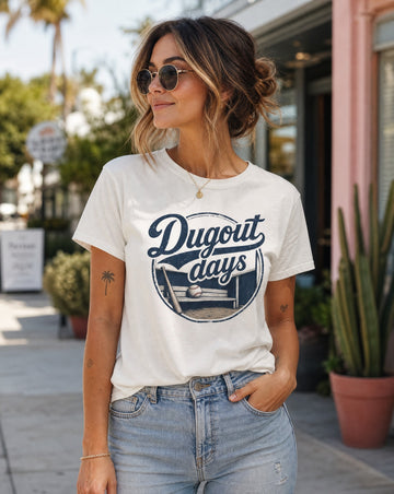 Dugout Days Baseball Graphic Tee