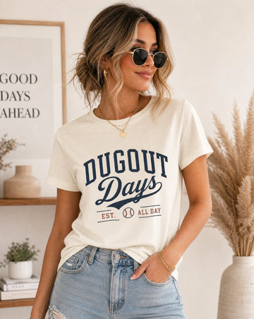 Dugout Days Baseball Graphic Tee