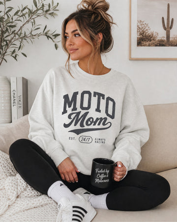 Moto Mom Crewneck Sweatshirt