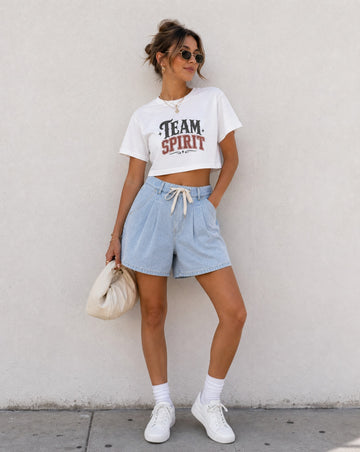 Team Spirit Cheer Crop Tee