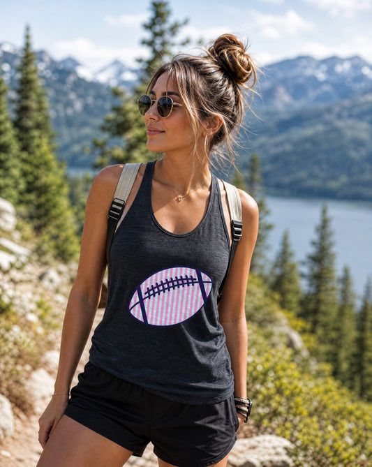 Football Racerback Tank | Women's Football Graphic Tank Top