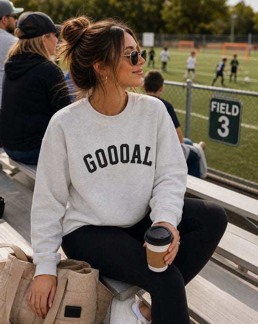 Good Goal Soccer Crewneck Sweatshirt | Soccer Mom Sweatshirt