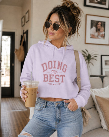 Doing My Best Positive Affirmation Cropped Hoodie