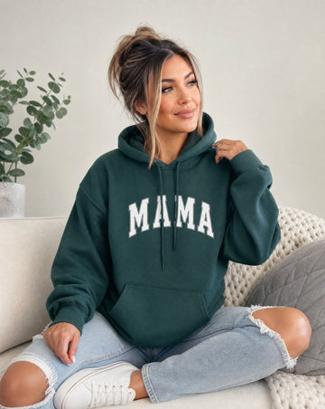 Mama Collegiate Cozy Hooded Pullover