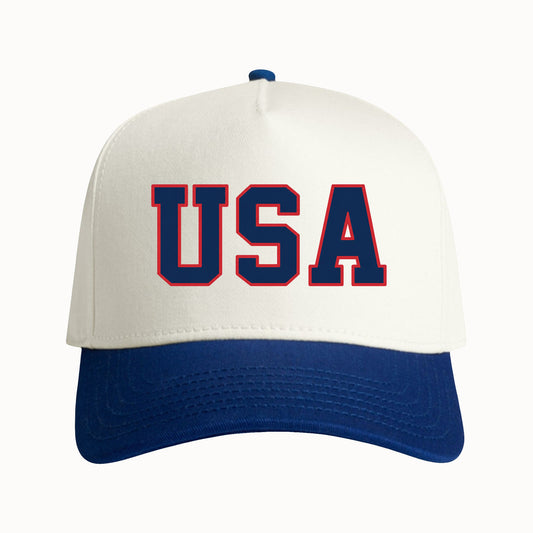 USA Trucker Hat | Patriotic Snapback Cap | Vintage Americana Baseball Hat